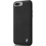   BMW iPhone 6 Plus/7 Plus/8 Plus Signature Genuine Leather (BMHCI8LGLSCBK) hátlap, tok, fekete