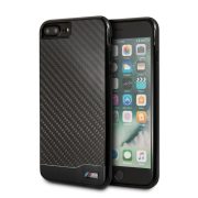   BMW iPhone 6 Plus/7 Plus/8 Plus M-Carbon Aluminium (BMHCI8LMDCB) hátlap, tok, fekete