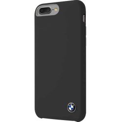   BMW iPhone 6 Plus/7 Plus/8 Plus Signature Silicone hátlap, tok, fekete