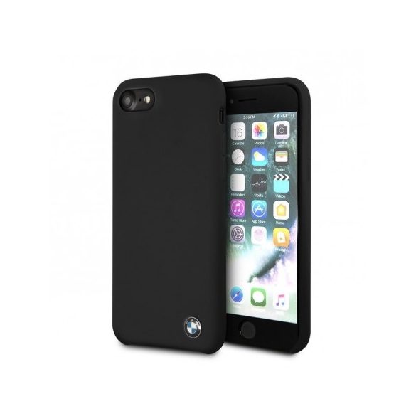 BMW iPhone 6 Plus/7 Plus/8 Plus Signature Silicone (BMHCI8LSILBK) hátlap, tok, fekete