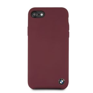 BMW iPhone 6 Plus/7 Plus/8 Plus Signature Silicone Hard (BMHCI8LSILRE) hátlap, tok, bordó