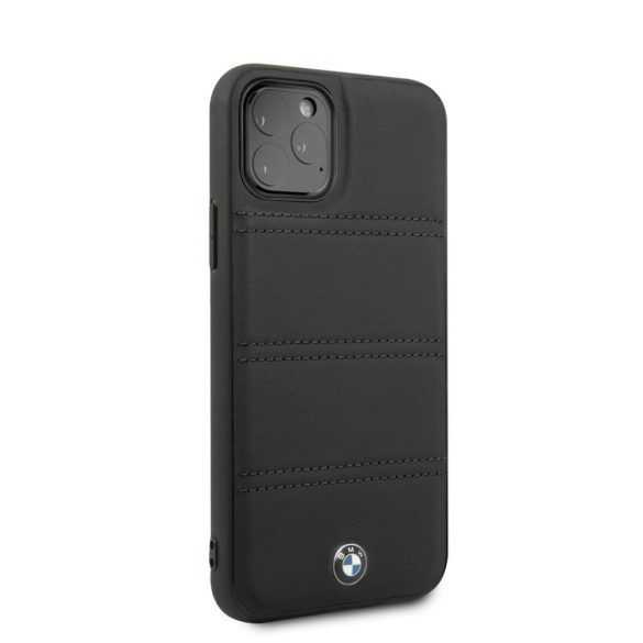BMW iPhone 11 Pro Perforated Leather (BMHCN58PELBK) hátlap, tok, fekete