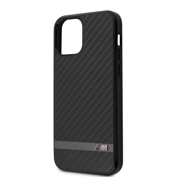 BMW iPhone 12 Pro Max M-Collection Carbon (BMHCP12LASCFBK) hátlap, tok, fekete