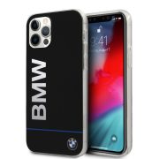   BMW iPhone 12 Pro Max Signature Printed Logo (BMHCP12LPCUBBK) hátlap, tok, fekete