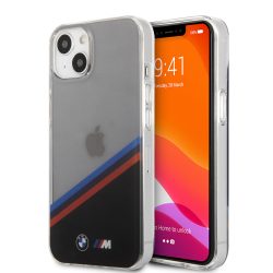   BMW iPhone 13 Mini Silicone Tricolor Stripes hátlap, tok, átlátszó