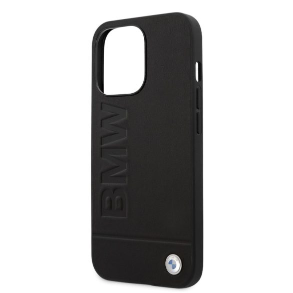 BMW iPhone 13 Pro Max Signature Logo Imprint (BMHCP13XSLLBK) hátlap, tok, fekete