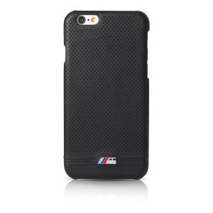 BMW iPhone 6 Plus/6S Plus M Sport Adrenaline Hard Embossed Line bőr (BMHCP6LMPEBIC) hátlap, tok, fekete