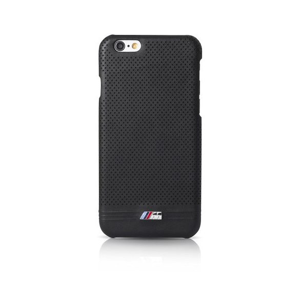 BMW iPhone 6 Plus/6S Plus M Sport Adrenaline Hard Embossed Line bőr (BMHCP6LMPEBIC) hátlap, tok, fekete