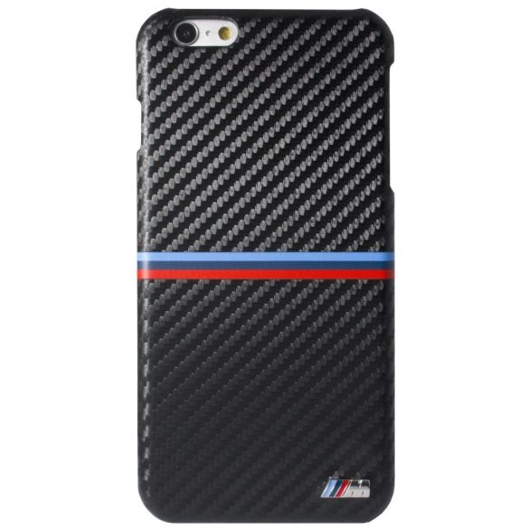 BMW iPhone 6 Plus/6S Plus Hard Carbon Inspiration Stripe Horizontal (BMHCP6LMSSCA) hátlap, tok, fekete