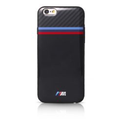   BMW iPhone 6 Plus/6S Plus M Sport Carbon Inspiration Tricolor Stripe hátlap, tok, fekete
