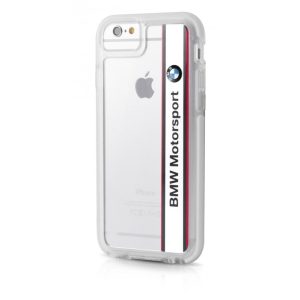 BMW iPhone 6/6S Motorsport Shockproof Hard Vertical Logo (BMHCP6SPVWH) hátlap, tok, fehér