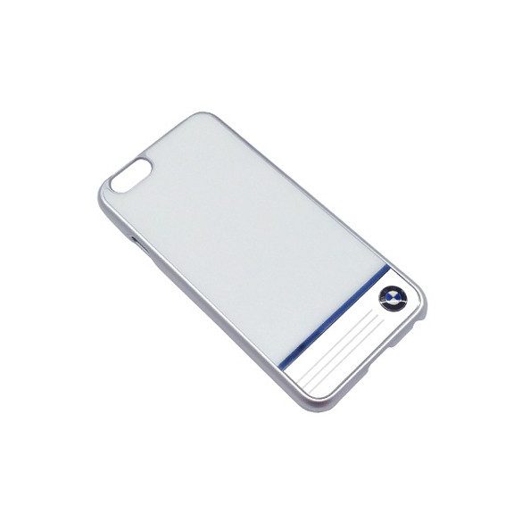 BMW iPhone 6/6S Signature Single Stripe Aluminium Plate (BMHCP6WGPB) hátlap, tok, fehér