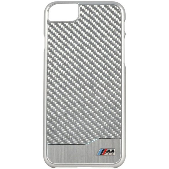 BMW iPhone 7 M Sport Hard Case Carbon & Aluminium hátlap, tok, ezüst