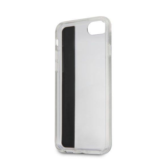 BMW iPhone 6/7/8 Engraved Aluminum Plate Transparent hátlap, tok, ezüst