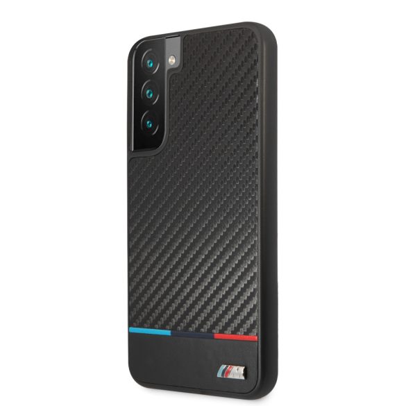 BMW Samsung Galaxy S22 Plus M Collection Triangles (BMHCS22MPUCARTCBK) hátlap, tok, fekete