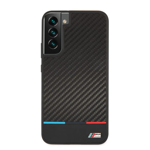 BMW Samsung Galaxy S22 Plus M Collection Triangles (BMHCS22MPUCARTCBK) hátlap, tok, fekete