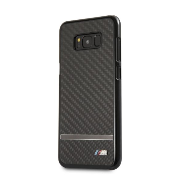 BMW Samsung Galaxy S8 Plus Signature Real Carbon Fiber (BMHCS8LASCFBK) hátlap, tok, fekete