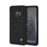   BMW Samsung Galaxy S9 Hexagon Leather eredeti bőr (BMHCS9HEXBK) hátlap, tok, fekete