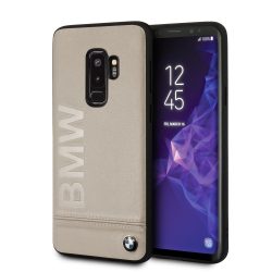   BMW Samsung Galaxy S9 Plus Signature eredeti bőr, (BMHCS9LLLST) hátlap, tok, bézs