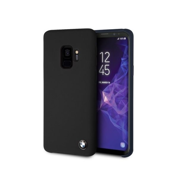 BMW Samsung Galaxy S9 Plus Signature Silicone Hard (BMHCS9LSILNA) hátlap, tok, tengerészkék