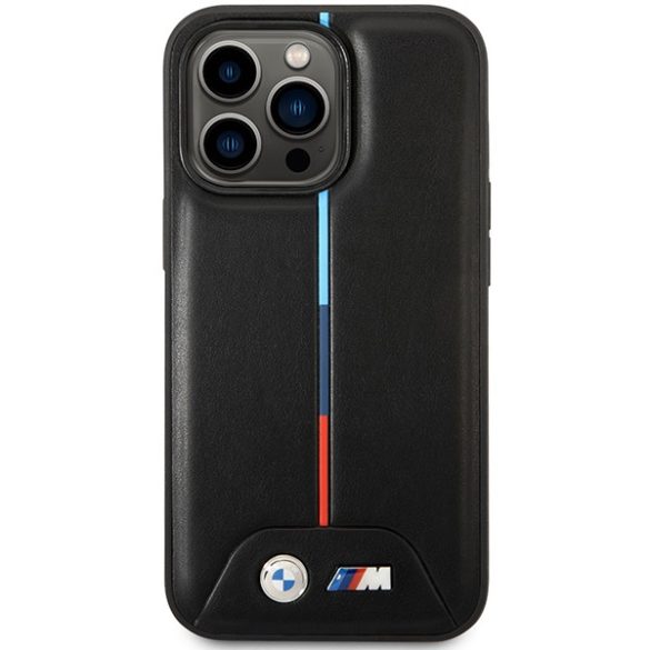 BMW iPhone 13 Pro/13 Quilted Tricolor MagSafe (BMHMP13L22PVTK) magsafe kompatibilis hátlap, tok, fekete