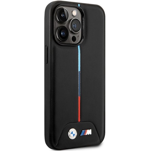 BMW iPhone 13 Pro/13 Quilted Tricolor MagSafe (BMHMP13L22PVTK) magsafe kompatibilis hátlap, tok, fekete
