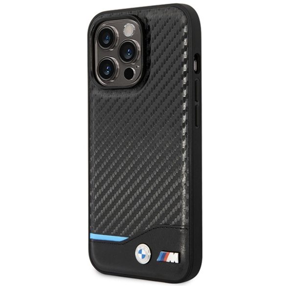 BMW iPhone 14 Pro Carbon MagSafe (BMHMP14L22NBCK) magsafe kompatibilis hátlap, tok, fekete