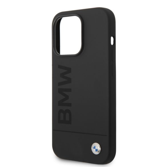 BMW iPhone 14 Pro Max Silicone Signature Logo Magsafe (BMHMP14XSLBLBK) hátlap, tok, fekete