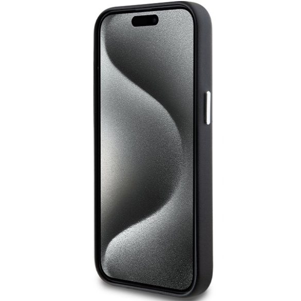 BMW iPhone 13/14/15 Signature Wrapped Metal MagSafe (BMHMP15S23PUFWK) Magsafe kompatibilis hátlap, tok, fekete