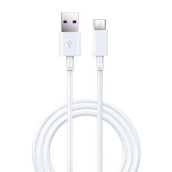   Devia Shark USB/USB-C adat- és töltőkábel, 5A, 1.5m, fehér