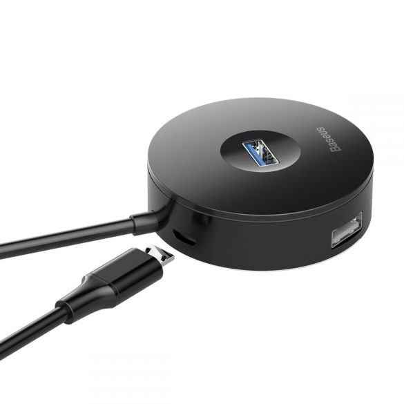 Baseus GO1 Round Box Hub Type-C 4in1 elosztó 4 db USB, fekete