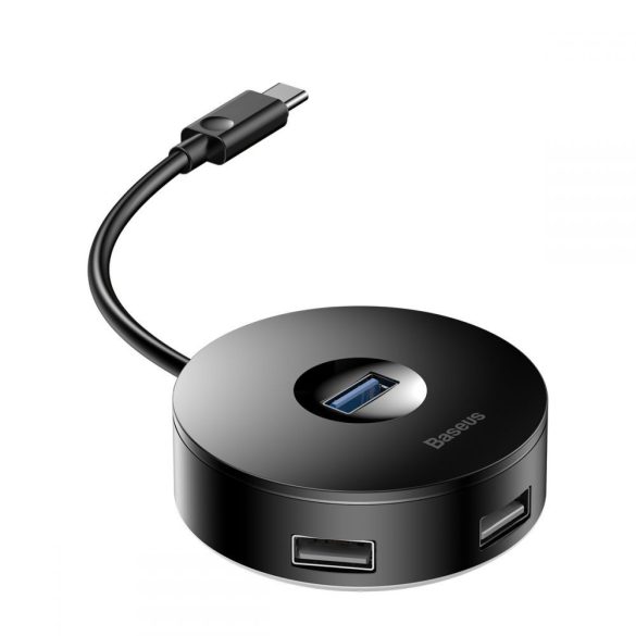 Baseus GO1 Round Box Hub Type-C 4in1 elosztó 4 db USB, fekete