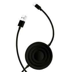   USAMS US-CC096 2in1 Wireless Qi Charger, iPhone, iWatch, AirPods vezeték nélküli töltő, lightning kábellel, fekete