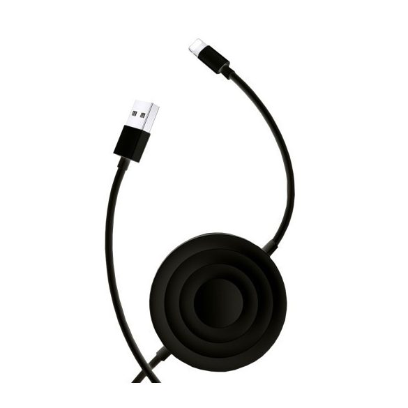 USAMS US-CC096 2in1 Wireless Qi Charger, iPhone, iWatch, AirPods vezeték nélküli töltő, lightning kábellel, fekete