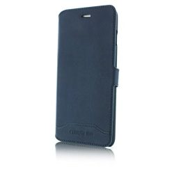  Cerruti 1881 iPhone 7 Plus Smooth Split Leather oldalra nyíló tok, kék