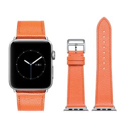 Apple Watch bőr 40mm óraszíj, narancs