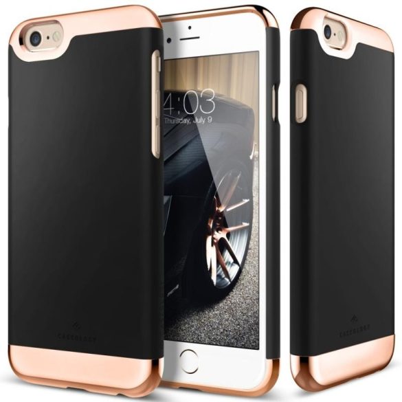 Caseology iPhone 6 Plus/6S Plus Savoy Series hátlap, tok, fekete