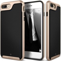   Caseology iPhone 7 Plus Envoy Series Carbon hátlap, tok, arany-fekete