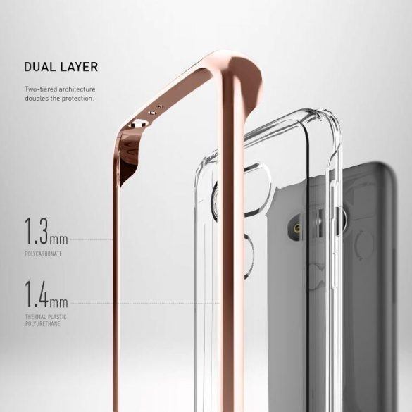 Caseology LG G5 Skyfall Series hátlap, tok, rozé arany