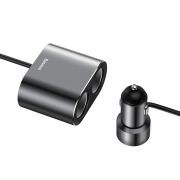   Baseus CRDYQ-01 Car Charger Splitter 2xUSB-A 3.1A 17W univerzális autós töltő és elosztó, 80W, fekete