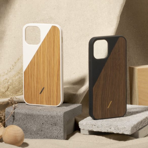 Native Union Clic Wooden iPhone 12 Mini hátlap, tok, fehér