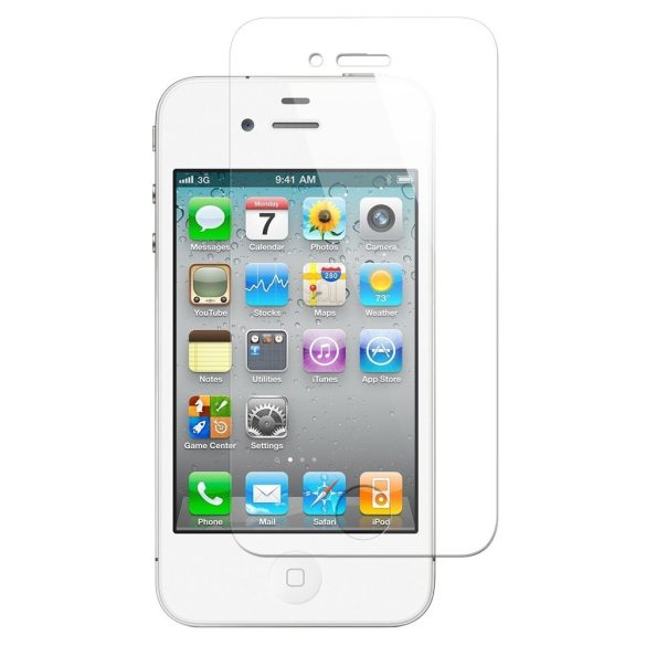 Iwill iPhone 4 edzett üvegfólia (tempered glass) 9H keménységű, átlátszó