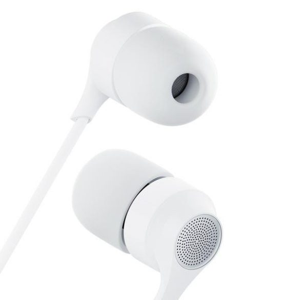 3MK Wired Earphones vezetékes headset, fülhallgató, USB-C, fehér