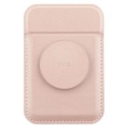   UNIQ Flixa Magnetic Card Wallet Magsafe kompatibilis mágneses kártyatartó, popsocket funkcióval, rózsaszín