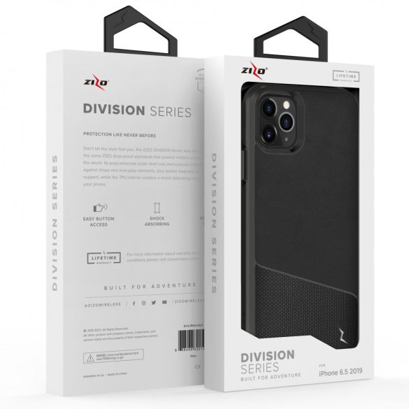 Zizo Division Series iPhone 11 Max ütésálló hátlap, tok, fekete