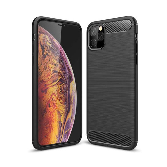 Carbon Case Flexible iPhone 11 Pro hátlap, tok, fekete