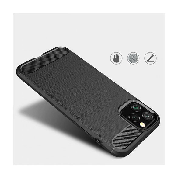 Carbon Case Flexible iPhone 11 Pro hátlap, tok, fekete