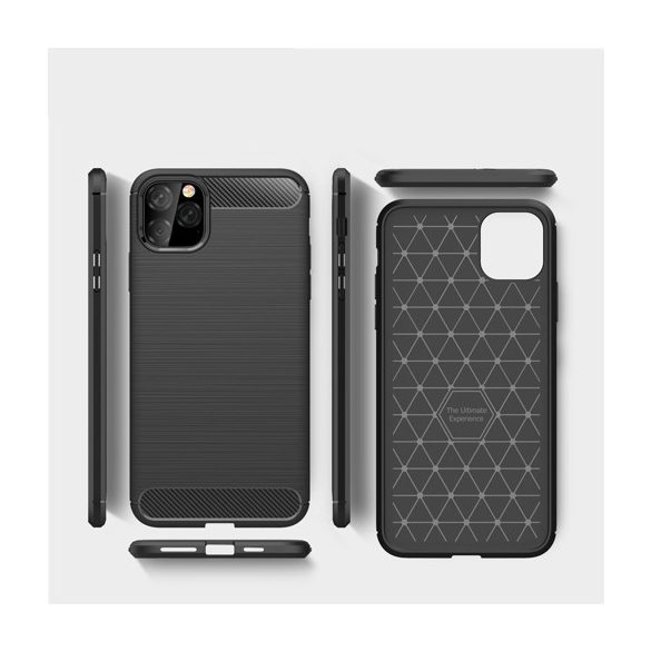 Carbon Case Flexible iPhone 11 Pro hátlap, tok, fekete