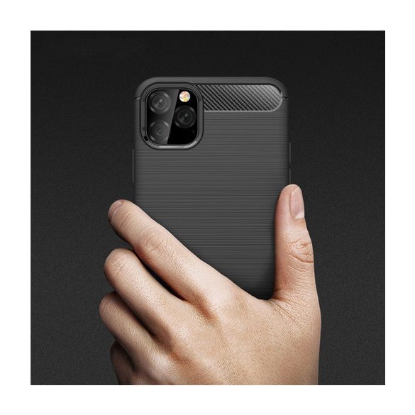 Carbon Case Flexible iPhone 11 Pro hátlap, tok, fekete