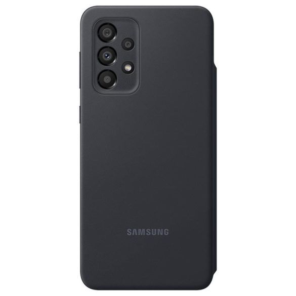 Samsung gyári S-View Case cover Samsung Galaxy A33 5G (EF-EA336PBE) oldalra nyíló tok, fekete